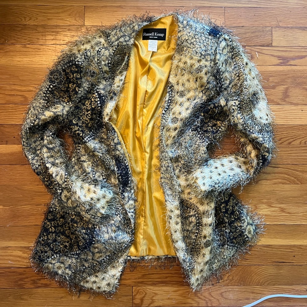 Russel Kemp Soze 14 Vintage Statement Piece Fuzzy Blazer